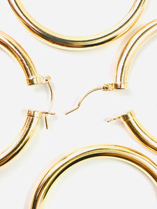 Stunning round 14KGF hoop earrings, 14K gold filled , SKU#090 C 11 Gf