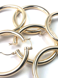 Stunning round 14KGF hoop earrings, 14K gold filled , SKU#090 C 11 Gf