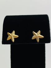 Gorgeous Leafy Starfish Stud Earrings (14KGF) 1.33mm X 8.53mm, Sku# 2193-4