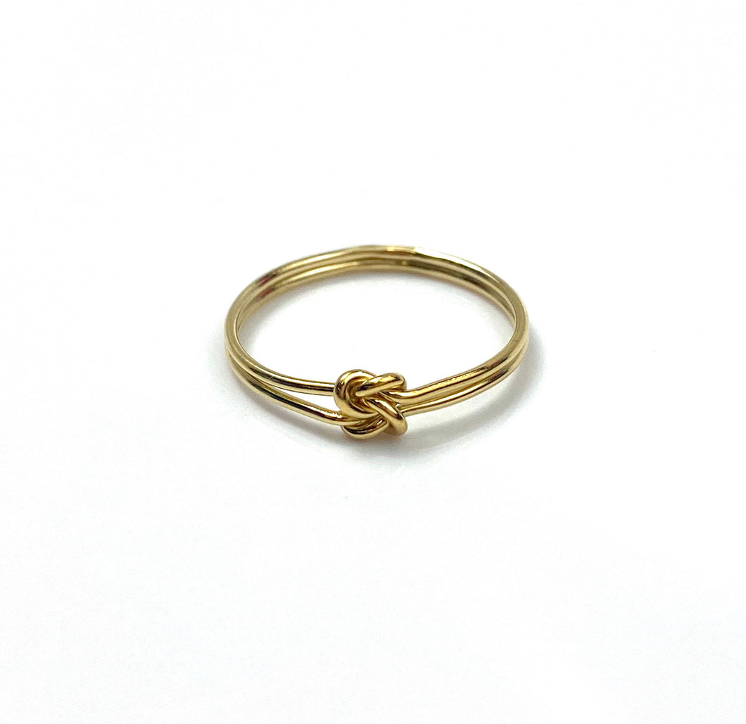 14KGF double knot ring , 14K gold filled , Sku# 405K2R8