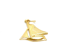 14KGF Sailboat charm with jump ring , Sku#831-C