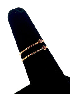 Gorgeous 2mm Ruby Gemstone 14KRGF Stacking Ring, 14K Rose Gold Fill, 14K Rose Gold Filled