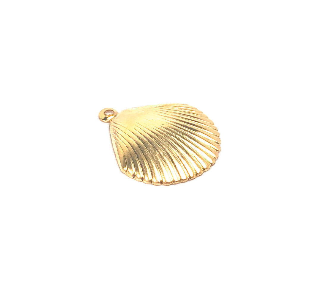 14KGF shell charm , 14K gold filled charm , Sku #483-C