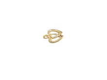 14KGF cut out double heart , 14K gold filled , Sku # 400C21