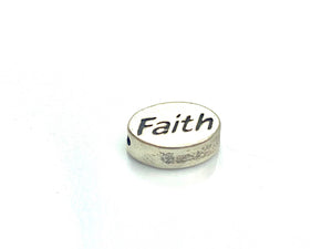 Silver oval (Faith) , Sku#SS632FT