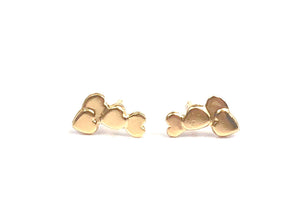 Beautiful 14KGF Multi heart stud , 14K gold fill , SKU #591-4