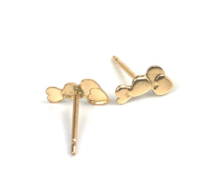 Beautiful 14KGF Multi heart stud , 14K gold fill , SKU #591-4