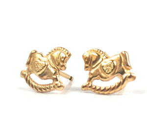 14KGF rocking horse stud , 14K gold filled , SKU1609-4