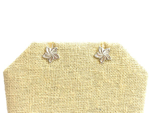 Sterling Silver Flower Studs Earring , Sku#E8-5