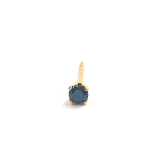 Black cubic zirconia, 14KGF stud earrings, 14K gold filled , SKU# 4011230B