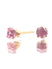 Pink cubic zirconia, 14KGF stud earrings, 14K gold filled ,SKU# 4011240M10