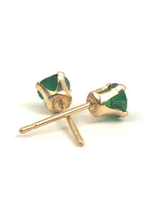 Green cubic zirconia, 14KGf stud earrings, 14K gold filled , SKU# 4011240M5