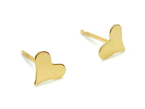 14KGF Heart Studs , Sku#403-4