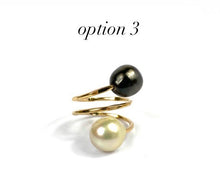 Gorgeous Adjustable 14KGF Edison, Tahitian, and South Sea Pearl Rings, 14K Gold Filled, 14K Gold Fill, Sku GPR-5