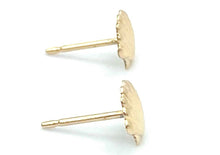 14KGF Seashell Studs , Sku#E595-4