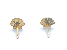 14KGF Seashell Studs , Sku#E595-4