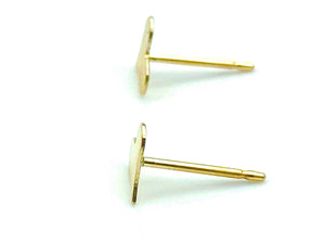 14KGF Heart Studs , Sku#403-4