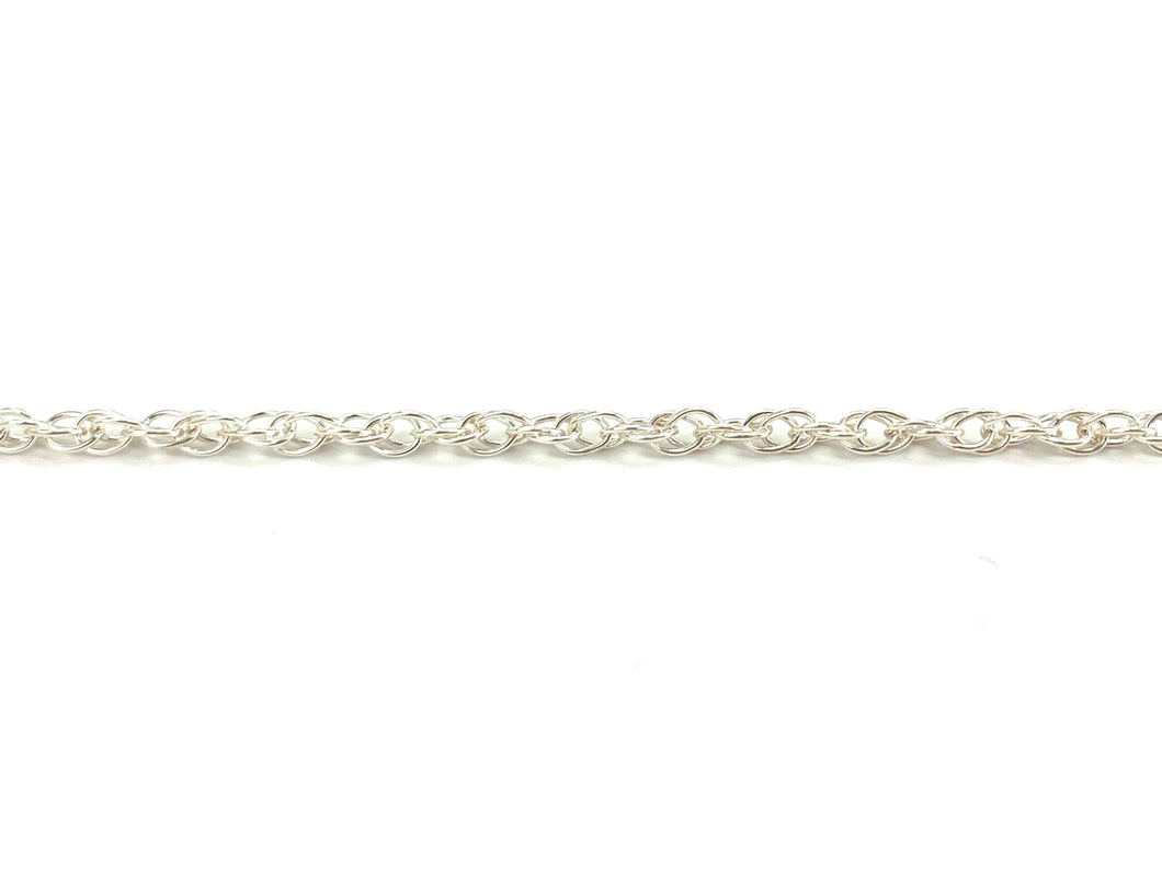 Beautiful 2mm Sterling Silver Rope Chain, SS, Sku:15R