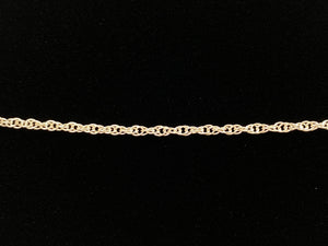 Beautiful 2mm Sterling Silver Rope Chain, SS, Sku:15R