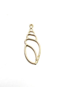 14K sea shell charm, Rose gold, Gold, white gold, SKU#L-104