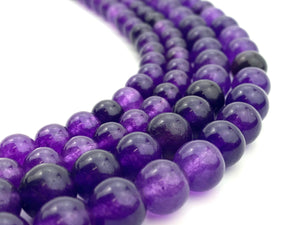 Purple jade bead strand, SKU# A33