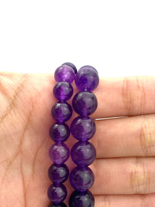 Purple jade bead strand, SKU# A33