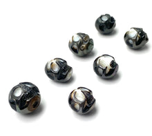 11mm - 14mm Tahitian carved skull pearls, SKU# 10041