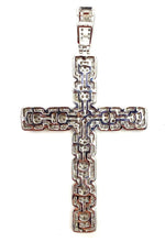 Sterling silver cross pendant, cubic zirconia, SKU# 10027