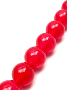 Rose jade bead strand, SKU#A16