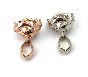 14K solid white and rose gold bail, SKU# TP-006