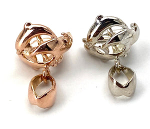 14K solid white and rose gold bail, SKU# TP-006