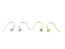 14K Solid Gold/White Gold G.A. Ear Hook with 3mm cup
