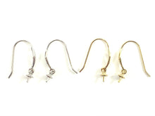 14K Solid Gold/White Gold G.A. Ear Hook with 3mm cup