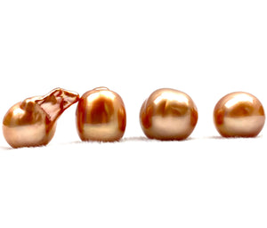 South Sea Pearls, Peach Tones, 12-14.9mm size, AAA Luster