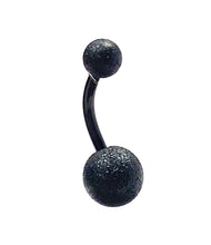 Stainless steel curve ball, glitter ball belly ring, SKU# NBR016