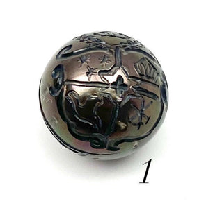 Carved Tahitian pearl , SKU# 11129