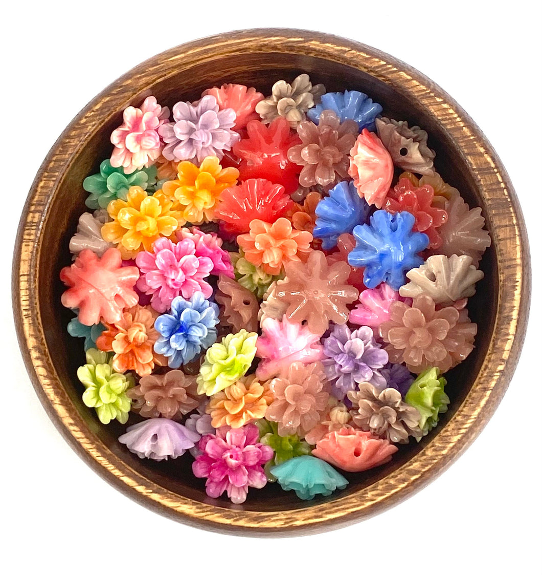 Mother Of Pearl Flower Beads, Sku#M683