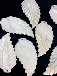 White South Sea Mother Of Pearl Leaf #6 Sku#M283