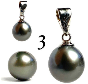 Sterling silver Tahitian Pearl pendant, SKU#11137