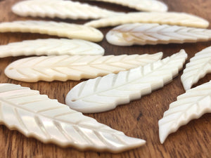 White South Sea Mother Of Pearl Leaf #5 Sku#M282