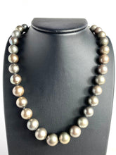 Stunning Tahitian pearl necklace with sterling silver clasp , SKU# 11141