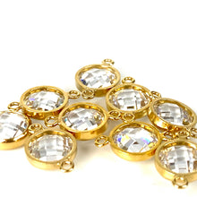 14K Gold Fill White 6.0mm 3A Bezel Connector SKU: 4005781M4