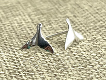 Sterling Silver Whale Tail Studs, Sku#1235-5