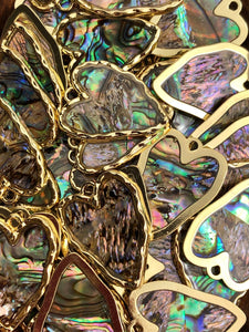 Abalone Mother Of Pearl Heart Sku#M841