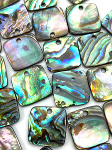 Square abalone mother of pearl charm, SKU# M854