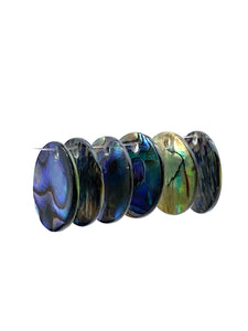 Circle abalone mother of pearl charm, SKU# M850