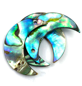 Crescent moon abalone mother of pearl charm, SKU# M847