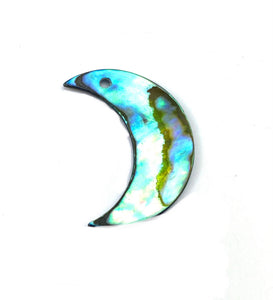 Crescent moon abalone mother of pearl charm, SKU# M847