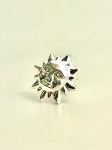 Smiley Face Sterling Silver Sun Sku#1864-5