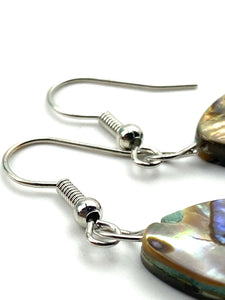 Beautiful abalone mother of pearl tear drop earrings, SKU#M1020